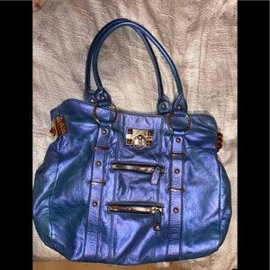 BETSEY JOHNSON VINTAGE METALLIC BLUE PURSE